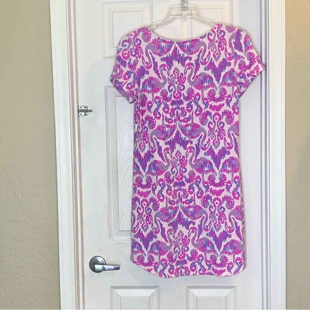 Lilly Pulitzer Tammy Dress Amethyst Beach Bathers Flamingo Size Medium - Picture 4 of 9